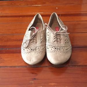 Tan oxfords